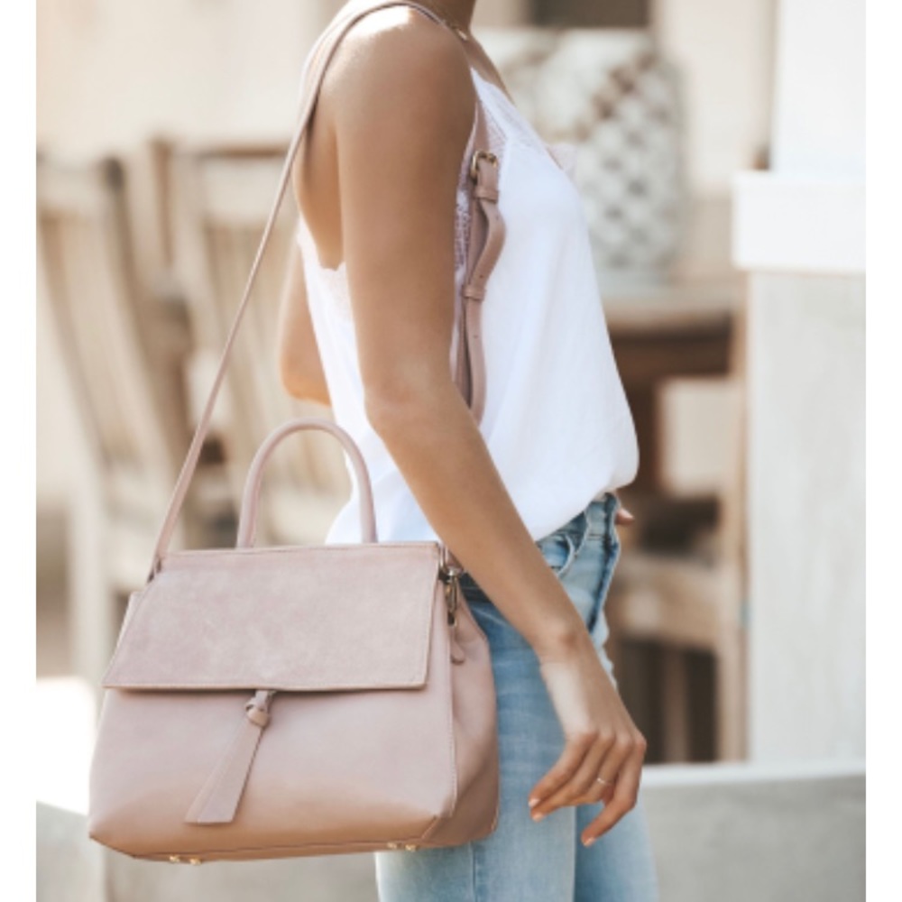 LAST ONE! Dusty Rose Crossbody Handbag Purse - Picture 4 of 8